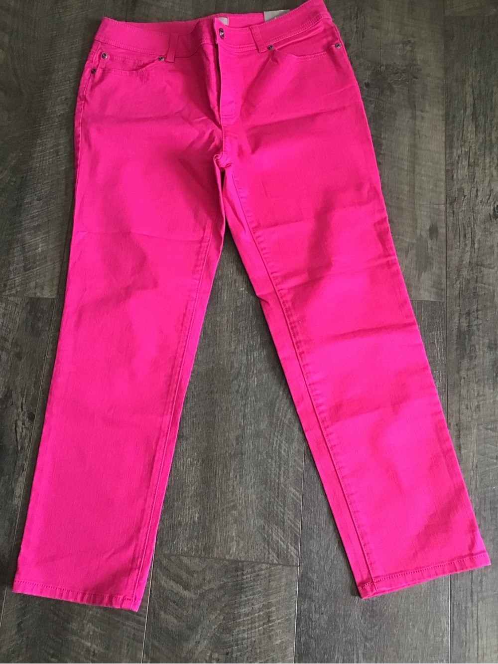 Chico's Hot Pink Cropped Slim Jeans